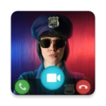 Logo of Police Video Call Prank android Application 